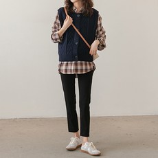 루나글램 임산부 라운드 넥 니트 조끼