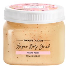 BOUQUET GARNI 身體磨砂膏 White Musk, 細微顆粒糖, 4種植物萃取物, 500g, 1罐