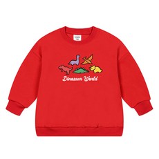 뉴욕꼬맹이 아동용 공룡월드 오버핏 맨투맨 티셔츠 W127