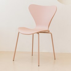 웰퍼니쳐 러플 카페 식탁 의자, 핑크, 4개