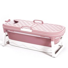 바디엔 이동 접이식 욕조 덮개세트 대형, 핑크, 1세트