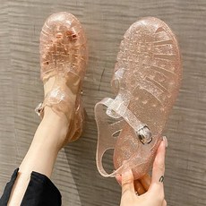 맙소샵 여성용 반짝이펄 젤리 아쿠아 샌들 RK1160