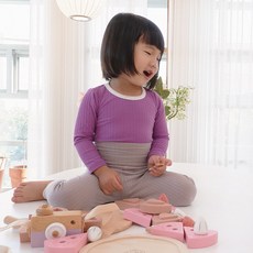 더맨디 아동용 크리미 9부 실내복 상하의 세트