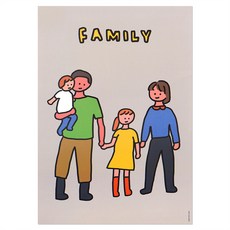 ZERO PER ZERO 27 FAMILY A3海報 米色 1入, 42 x 29.7 cm, 27 米色家庭