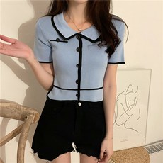 몬드스팟 여성용 카라 크롭 가디건 MO29