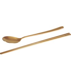 錦上添花 韓式湯匙筷子組, 湯匙+筷子, 1組, 單色