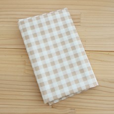 DAEIL Company 格紋防水布料, 150x180 公分 聚酯纖維斜紋布, 2碼 150*180cm, 897 米色, 1條