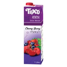 Tipco 100%櫻桃莓果綜合果汁 1L-無添加糖、防腐劑，健康美味首選, 200g, 1瓶
