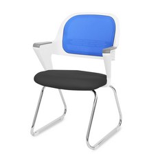 청심의자 알라딘 고정의자 화이트바디 패브릭 AF-700_WH, 투톤블루
