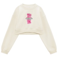 ezy studio 女款Pinky Bear露臍柔軟大學T