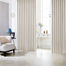Syu Deco Charlotte打孔型遮光窗簾 2入+窗簾繩 2入組, 打孔型, 象牙白