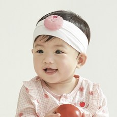 밤부베베 여아용 토마토 헤어밴드
