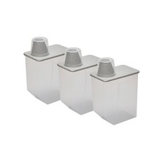 Seamilex Door Fit 雜糧穀物粉末儲存容器寬口灰色 3.05 升, 3個