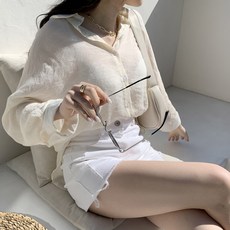 린넨크롭셔츠