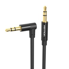 벤션 90도 3.5mm AUX 케이블 0.5m, 블랙, BAKBD-T