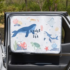  베베데코 차량용 자석 햇빛가리개 50 x 70 cm 바다친구들 1개 