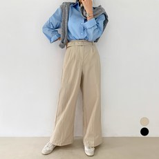 바스락핀턱팬츠