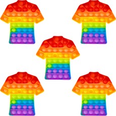 레인보우 푸쉬 팝 버블 티셔츠 PushPop9302(6) 5p, 혼합색상