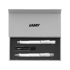 LAMY 사파리 볼펜 + 샤프 + 샤프심 + 기프트 박스 세트, 화이트, 1세트