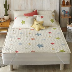 PRIELLE Linestar 純棉防水床墊 110x200 公分, 單人 110*200cm, 象牙白