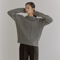 38컴온커먼 여성용 20W FINE WOOL CABLE KNIT