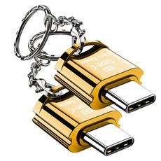 SPACE SHIELD Type C相容Micro SD讀卡器, 金色, 2個