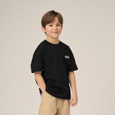 예일키즈 아동용 예일 에센셜 코튼 로고 반팔 티셔츠 YJPTHSD23044