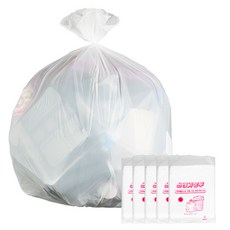 애니돌 배접 분리수거 쓰레기 비닐봉투 유백, 40L, 100매