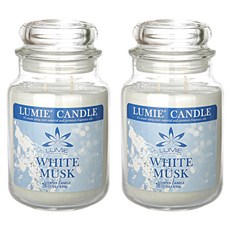 Lumie Candle 香氛蠟燭 Set, 630公克, 白麝香, 2入, White Musk, 630g, 2個