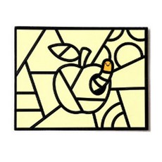 minhwashop 波普藝術箔紙貼紙, 蘋果, 20個
