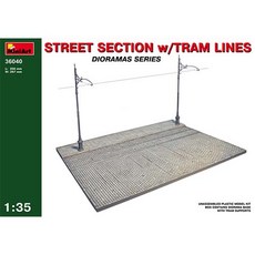 Miniart Street Section w / Tram Line 塑料模型 1：35 36040, 1個