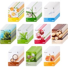 Ricocell 保濕面膜組 Set, 石榴/紅蔘/蜂蜜/蘆薈/膠原蛋白/海帶/小黃瓜/馬鈴薯/維他命/白米, 100片, 1組