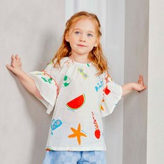 키즈반팔블라우스