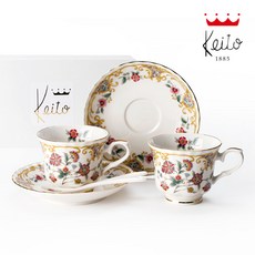 Keitto Imperial 咖啡杯 2 件套, 杯子 2p + 碟子 2p + 茶匙 2p, 6套, 混色