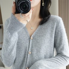 에어 여성용 촘촘 스웨터 스타일 가디건