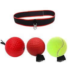 나야스타일 홈트레이닝 헬스 복싱 볼 머리띠 세트 YGYP-01-14, YELLOW(테니스볼), RED(PU볼, 고무공)
