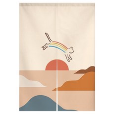  빈테리어 숨은 고양이 찾기 파티션 커튼 + 커튼봉  상품 이미지