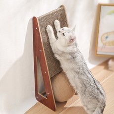 심플앤글로우 고양이 조립식 이중 회전 스크레치 보드 중형, 1개, 브라운