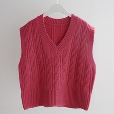 꽈배기니트조끼