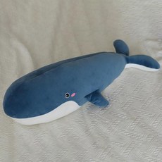 海豚麻糬長抱枕, 藍色