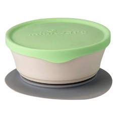 Miniware 聚乳酸麥片碗組, 香草+綠, 適用於4個月以上的寶寶, 含可拆卸吸盤腳, 香草色+綠色, 1組