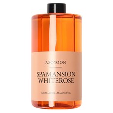 Asowoon Spa Mansion芳香身體按摩油 白玫瑰, 1L, 1瓶