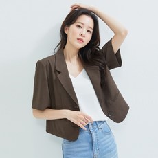 크롭린넨자켓