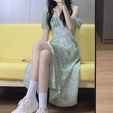 DM 트임 썸머 라이트 롱 원피스