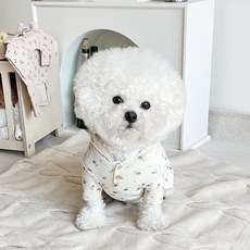 바이담수미 강아지 로즈 크롭 후드티, 아이보리, 1개