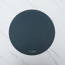 솔리드룸 심플 원형 테이블매트 2p, 딥그린, 38 x 38 cm
