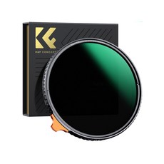 케이앤에프컨셉 NANO-X 블랙미스트 1 / 4 + 가변 ND2-ND400 2 in 1 렌즈필터 8K AGC Glass 49mm