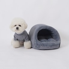 레드퍼피 반려동물 윌라 동글이 하우스, 그레이, 1개