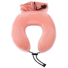 주머니에도 쏙 매직 메모리폼 휴대하기 용이한 목베개 목쿠션, 핑크