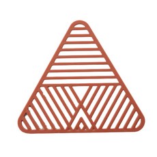 티그텔루 삼각 디자인 실리콘 냄비 받침, 레드, 1개
